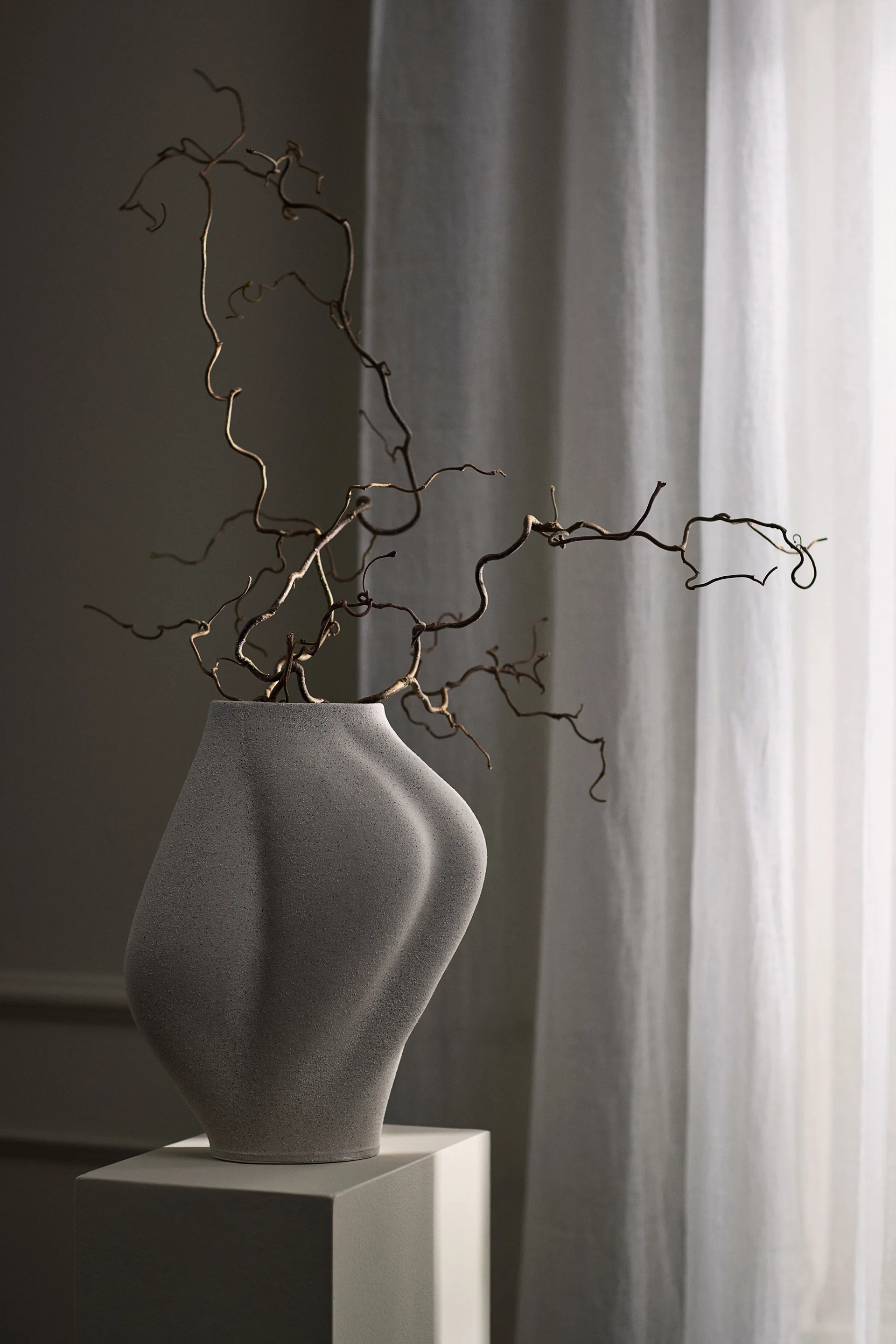 Wazon Saltare, Taupe, Ø17x35 cm AYTM