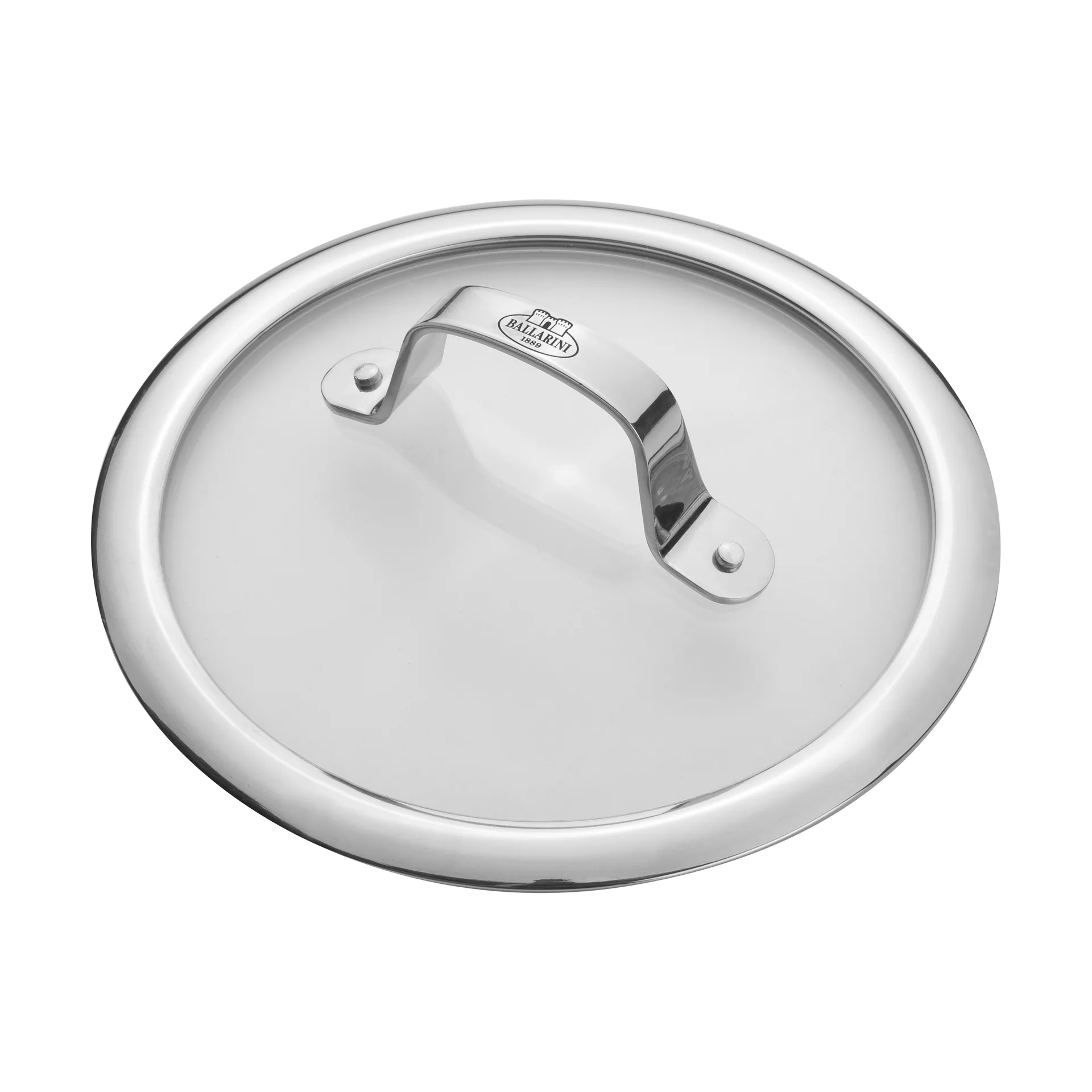 Pokrywka szklana Ballarini z uchwytem ze stali nierdzewnej, 18 cm Ballarini