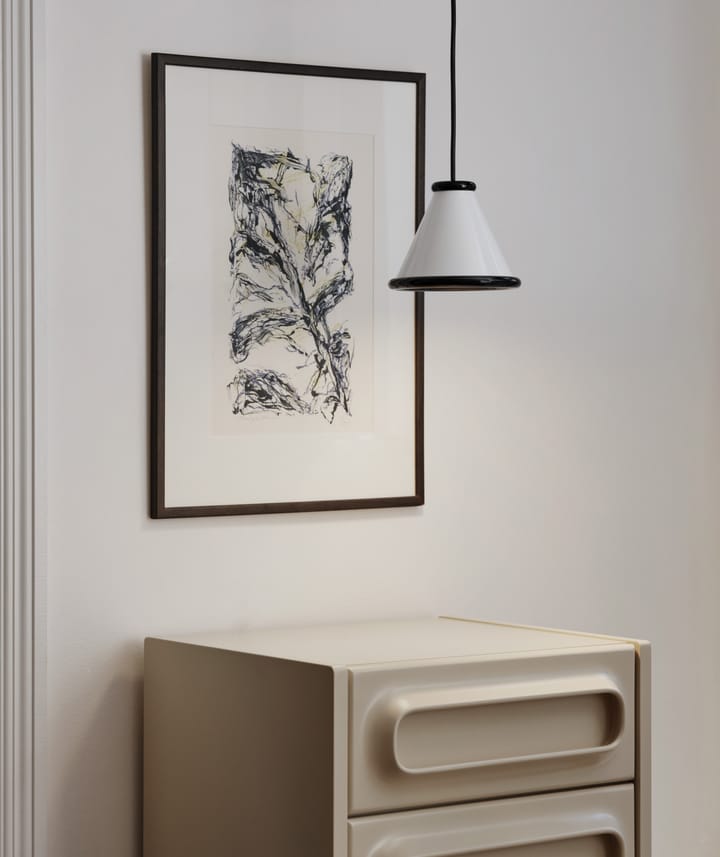 Belle lampa wisząca Ø15 cm, Błyszcząca biała-błyszcząca czarna Belid