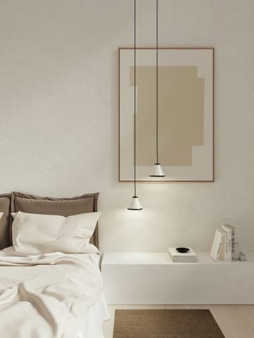 Belle lampa wisząca Ø15 cm - Błyszcząca biała-błyszcząca czarna - Belid