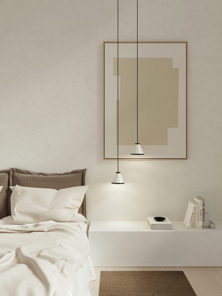 Belle lampa wisząca Ø15 cm, Błyszcząca biała-błyszcząca czarna Belid