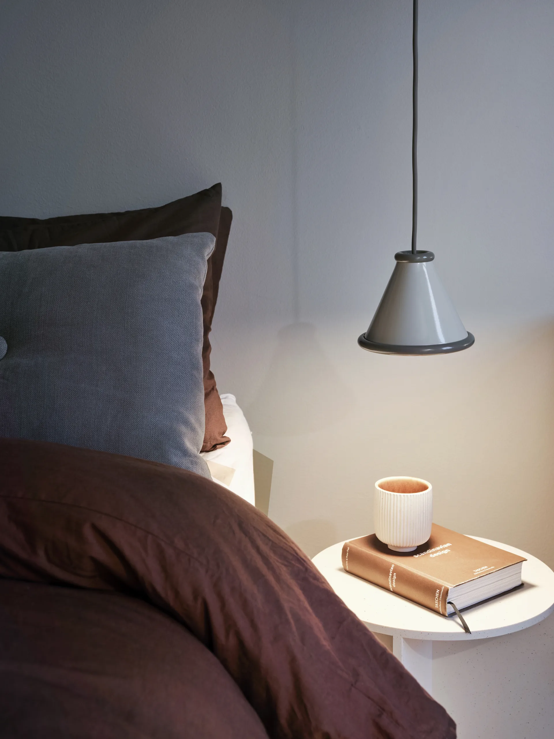 Belle lampa wisząca Ø15 cm, Pebble grey-moss grey Belid