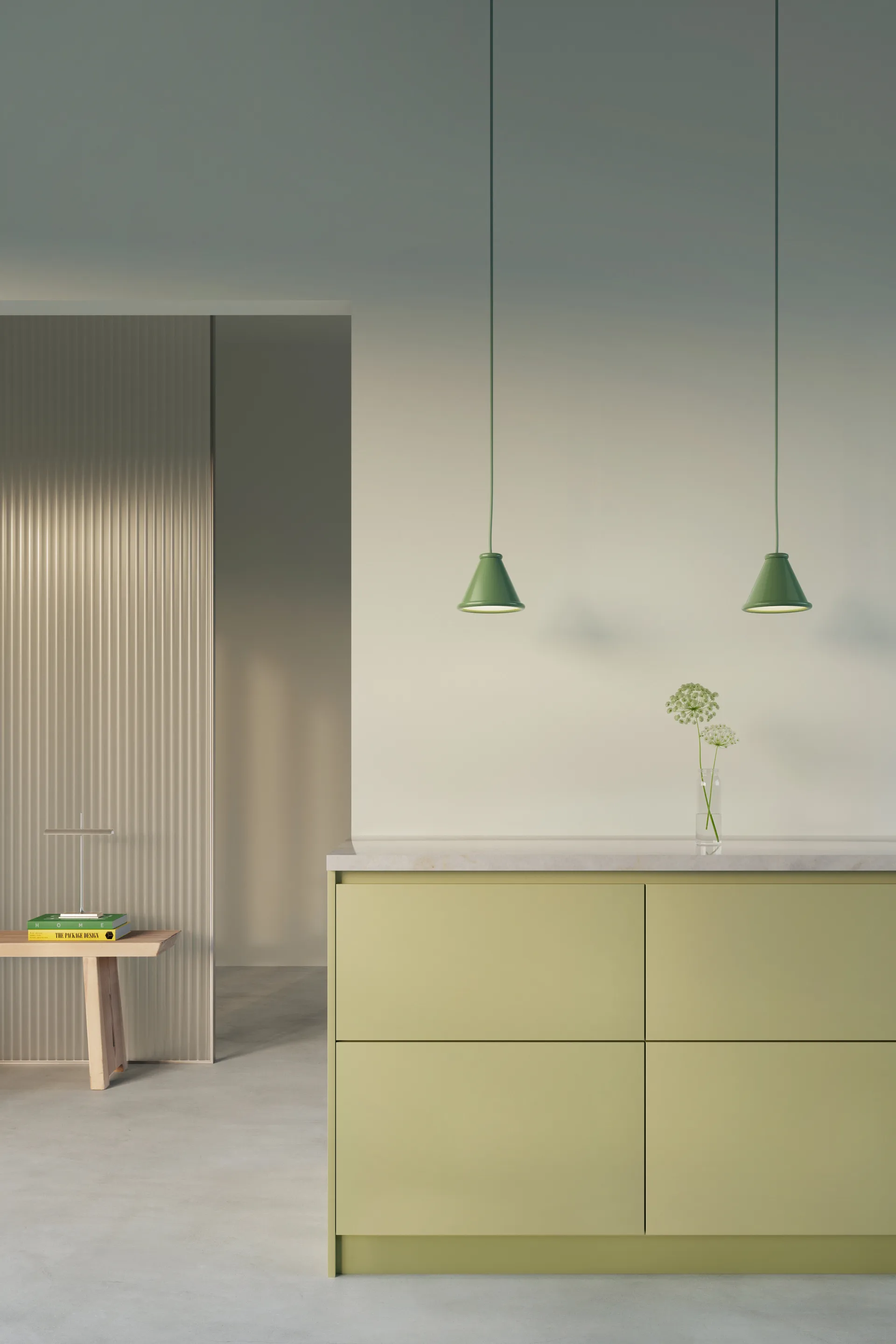 Belle lampa wisząca Ø15 cm, Reseda zielony Belid