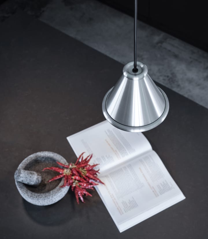 Belle lampa wisząca Ø15 cm, Szczotkowane aluminium Belid