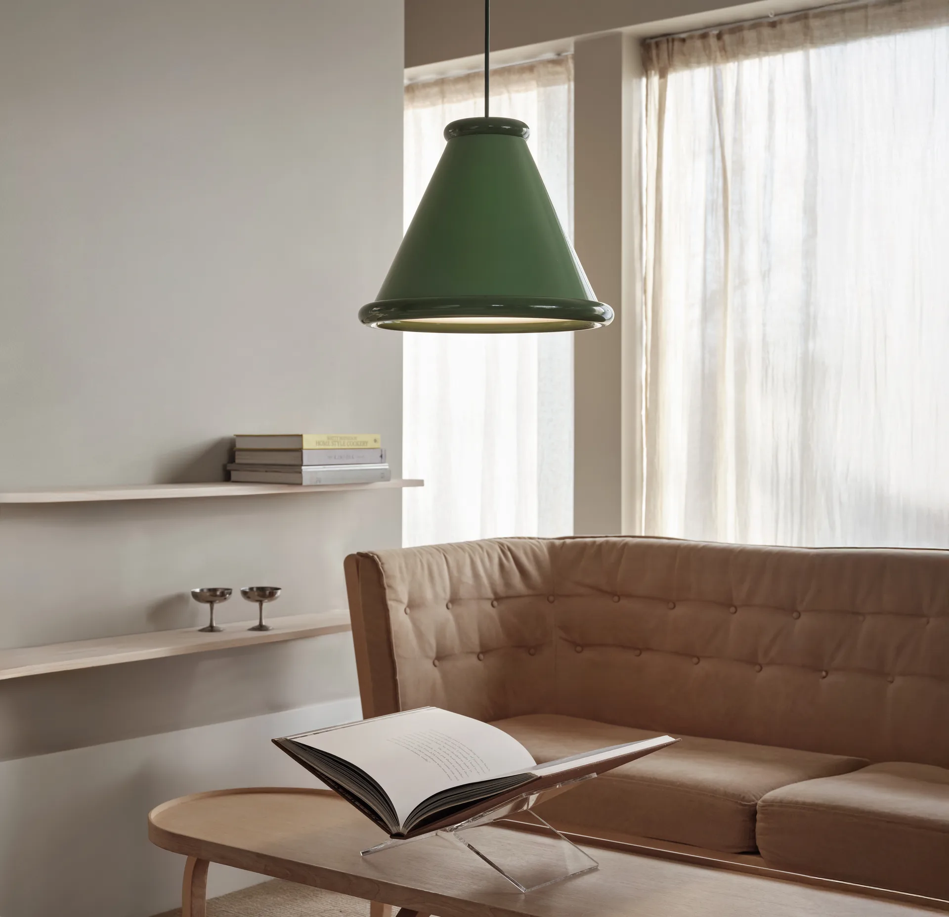 Belle lampa wisząca Ø36 cm, Bladozielony-reseda zielony Belid