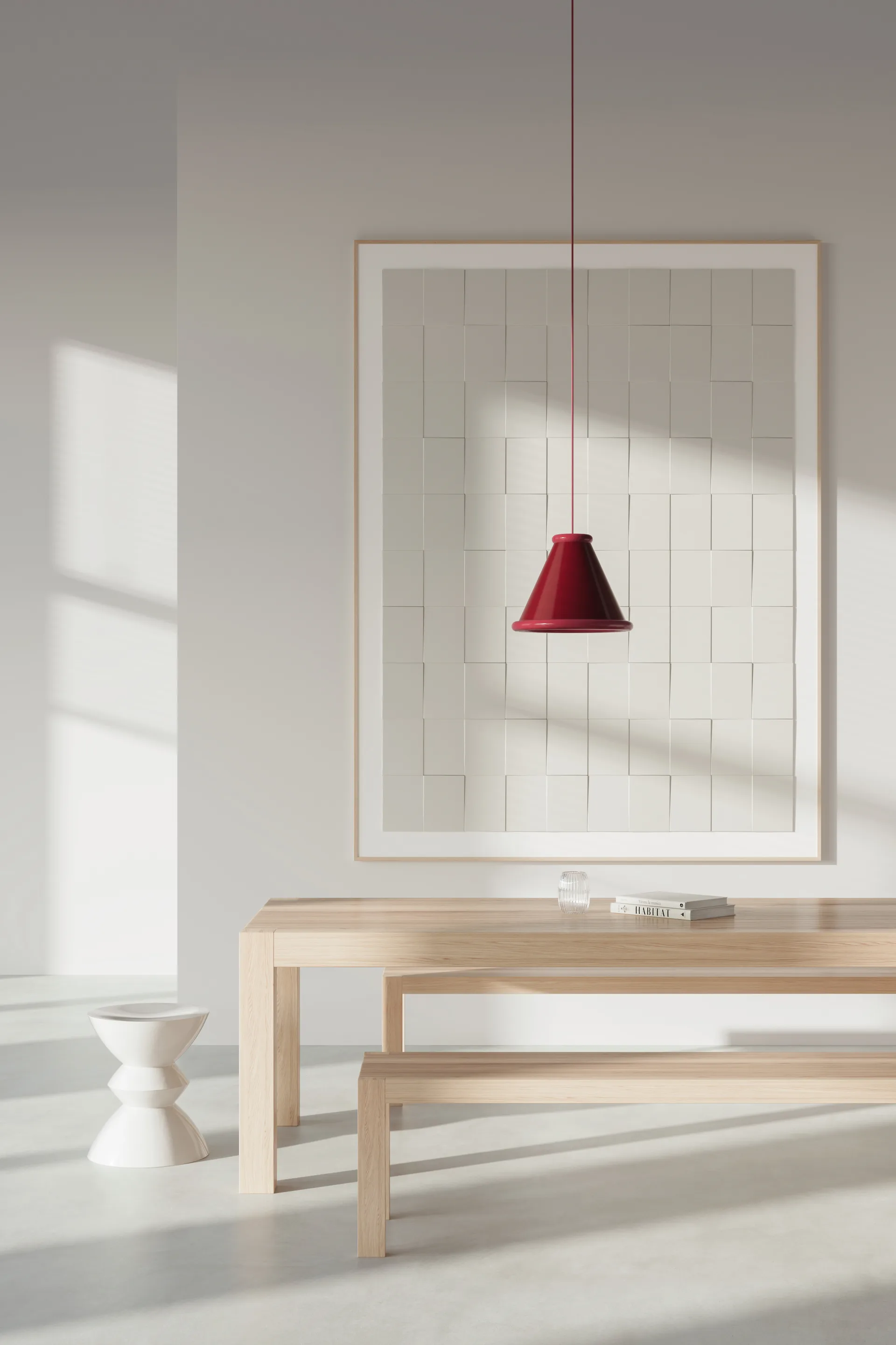 Belle lampa wisząca Ø36 cm, Bordowy-red violet Belid