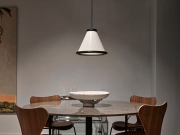 Belle lampa wisząca Ø36 cm - Błyszcząca biała-błyszcząca czarna - Belid