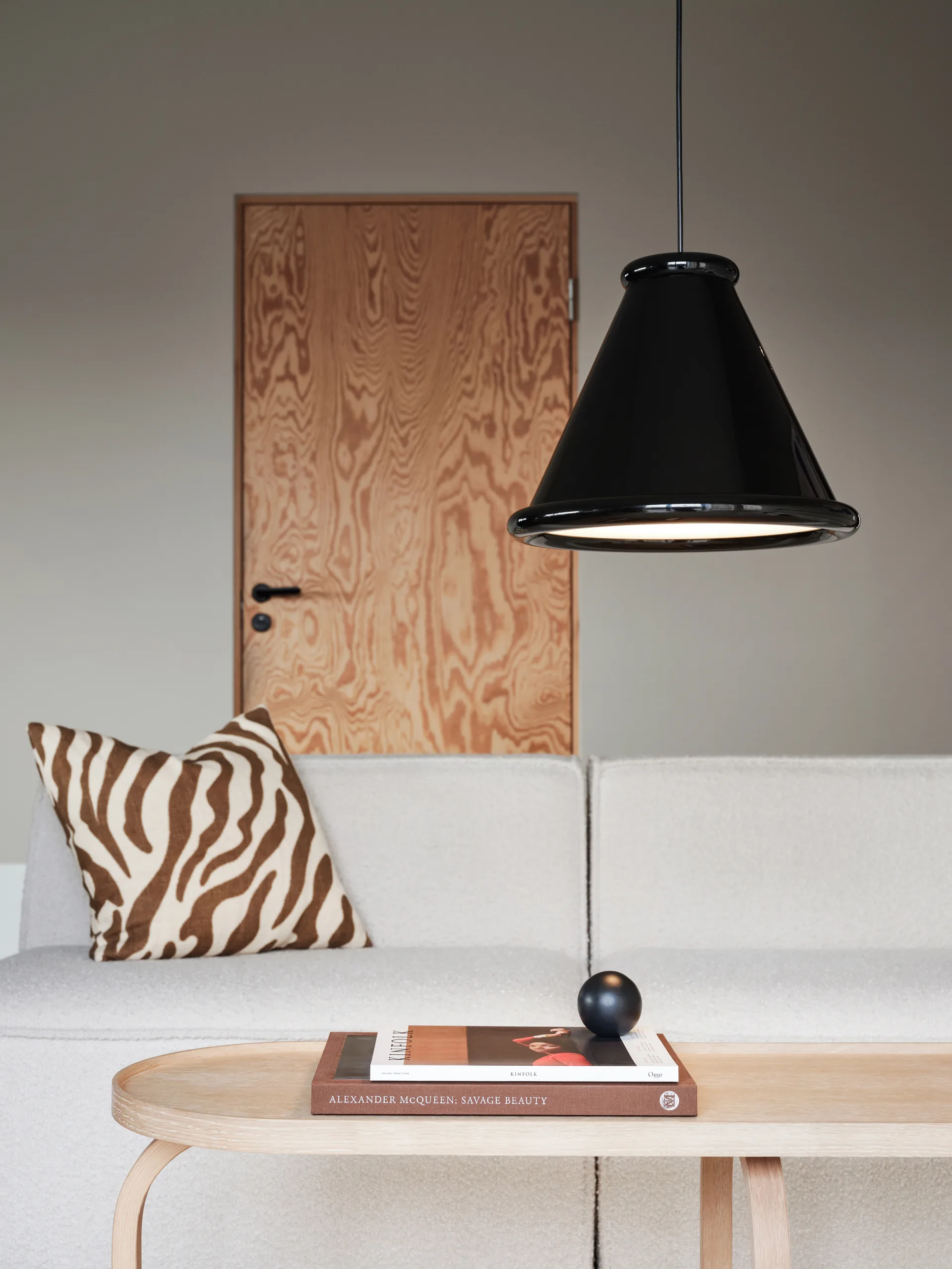 Belle lampa wisząca Ø36 cm, Błyszcząca czerń Belid