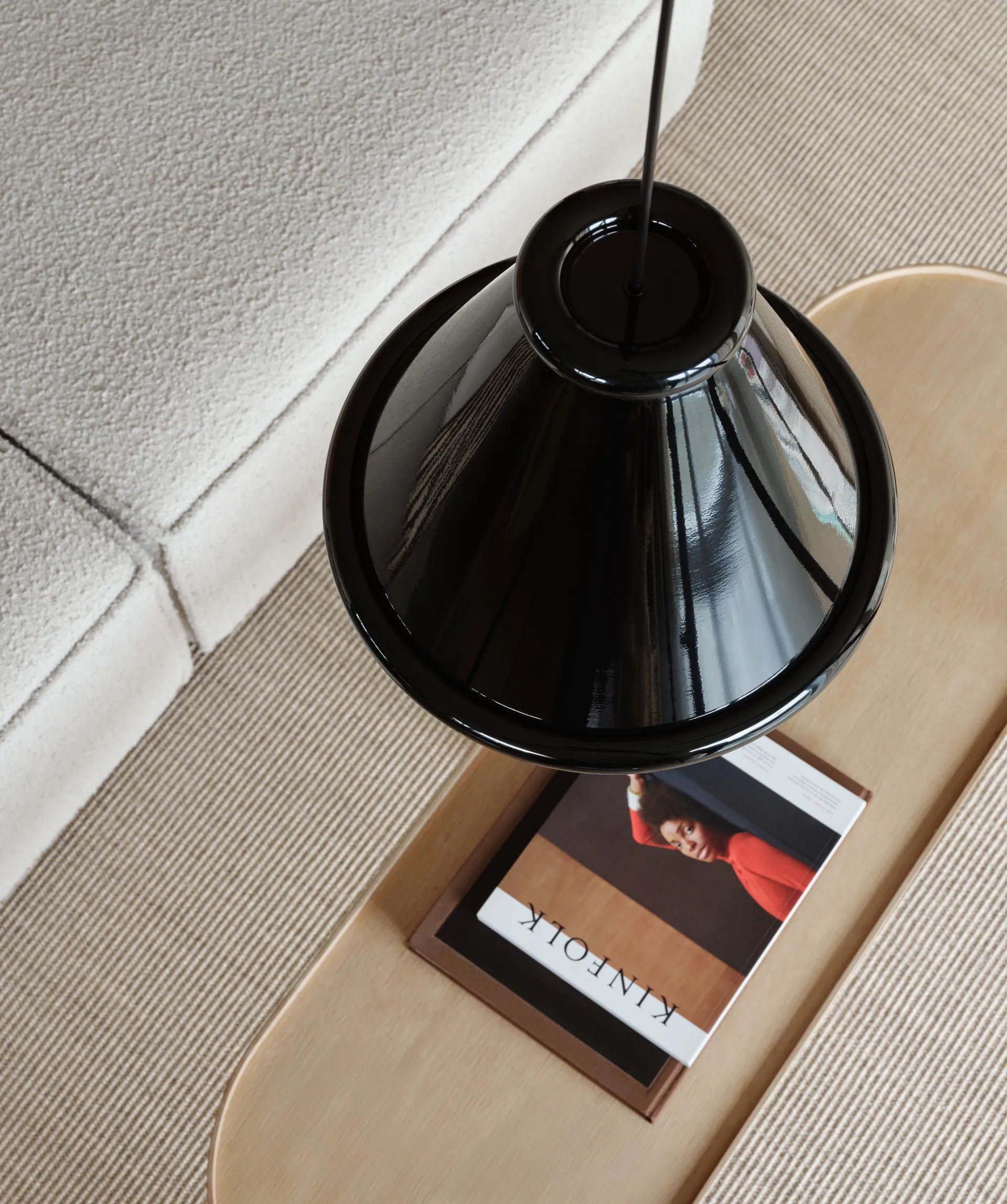 Belle lampa wisząca Ø36 cm, Błyszcząca czerń Belid