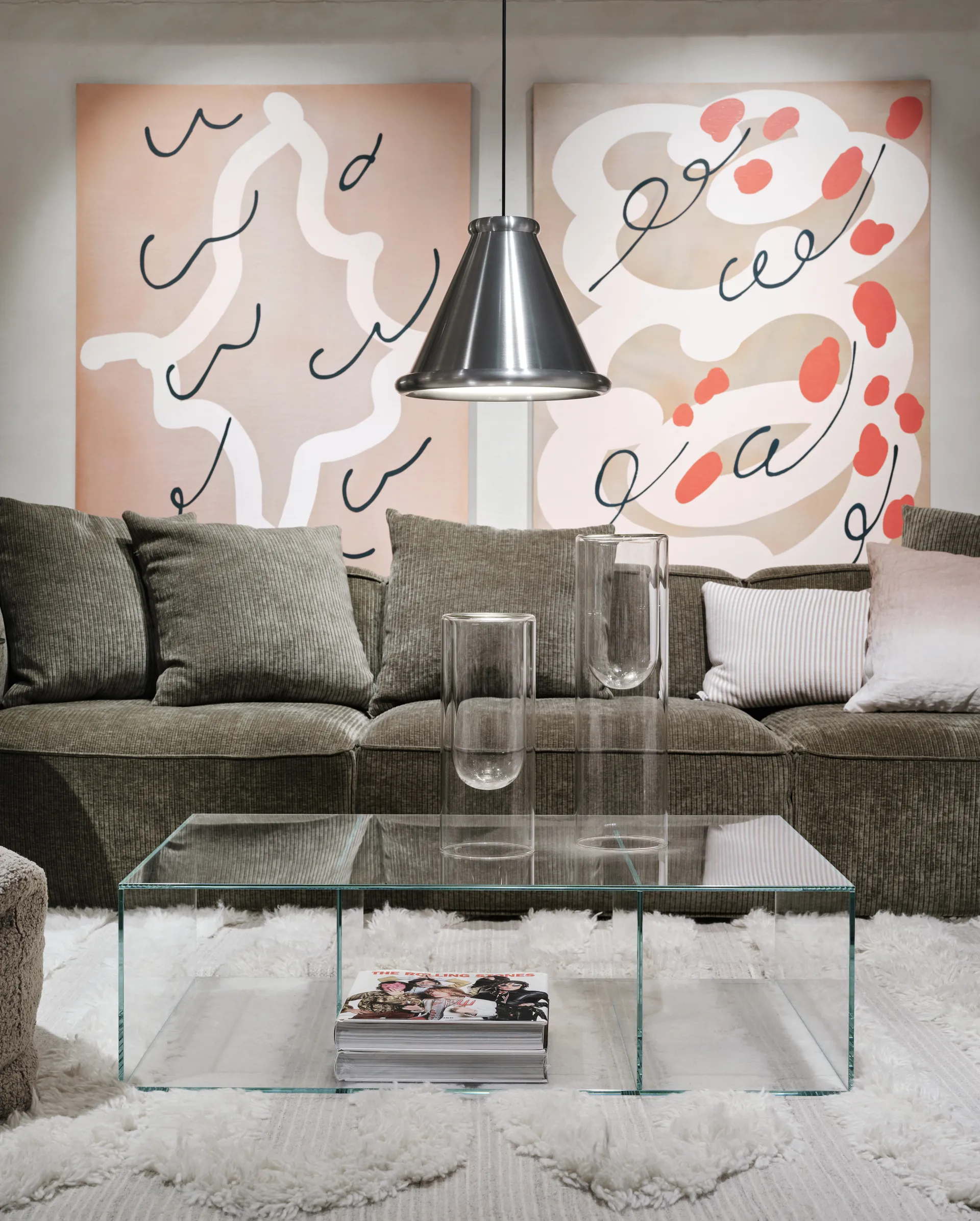 Belle lampa wisząca Ø36 cm, Szczotkowane aluminium Belid