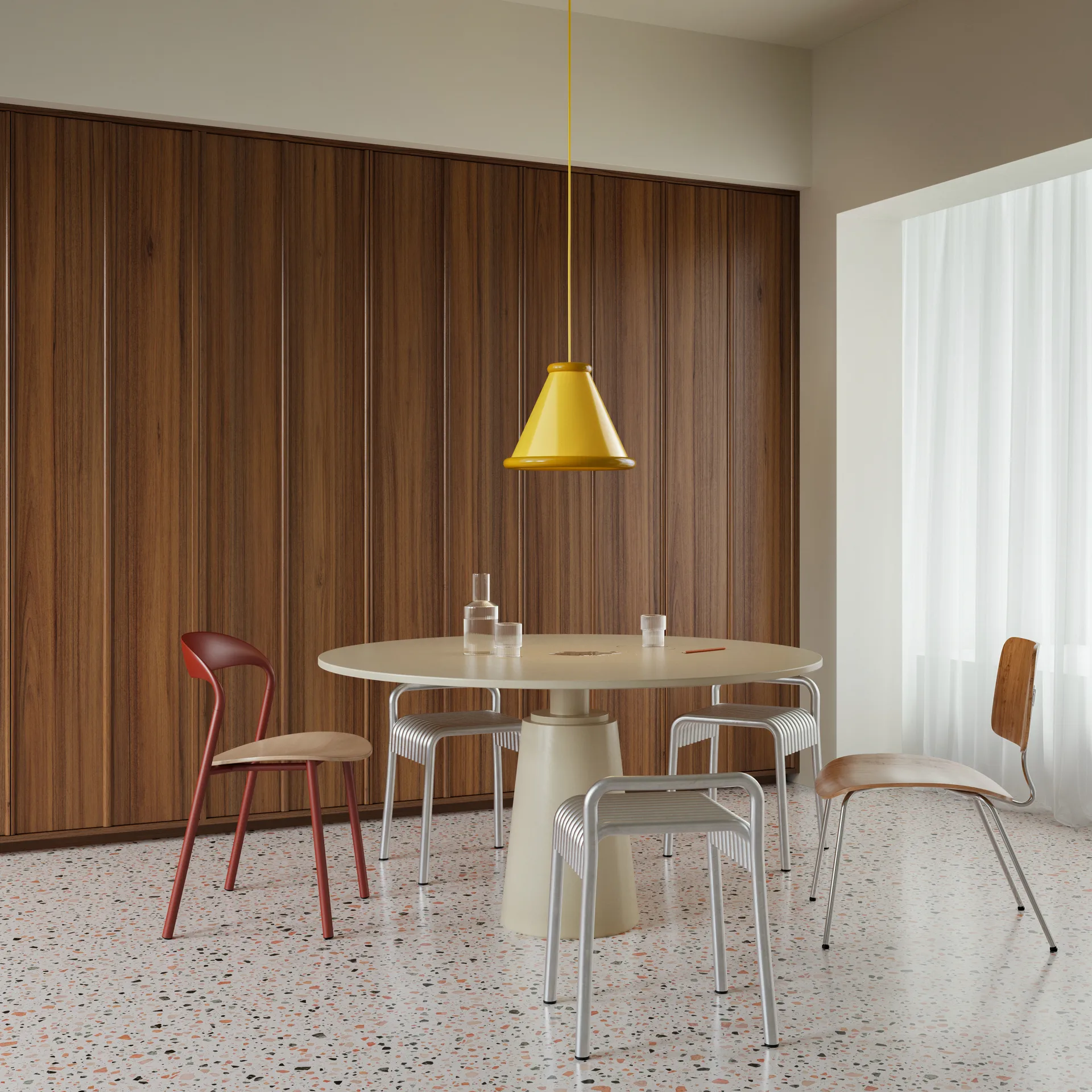 Belle lampa wisząca Ø36 cm, Zinc yellow-miodowy żółty Belid