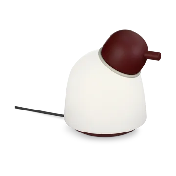 Bird lampa stołowa 21,5 cm - Ciemnoczerwony-piasek-szkło opalowe - Belid