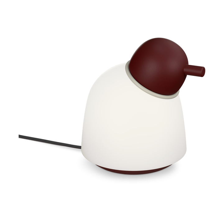 Bird lampa stołowa 21,5 cm - Ciemnoczerwony-piasek-szkło opalowe - Belid