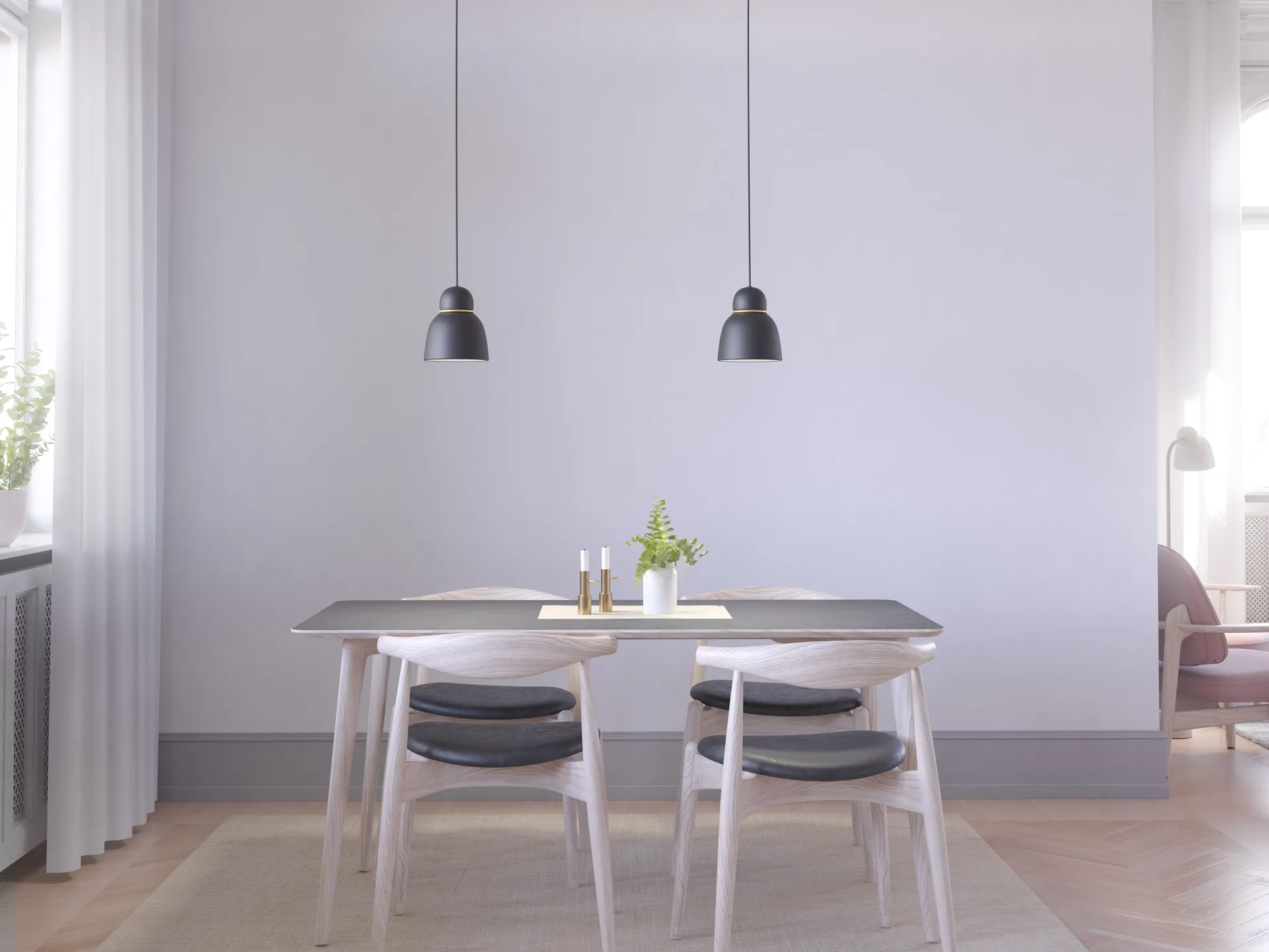 Bird wisząca lampa Ø17,3 cm, Czarny-mosiądz Belid