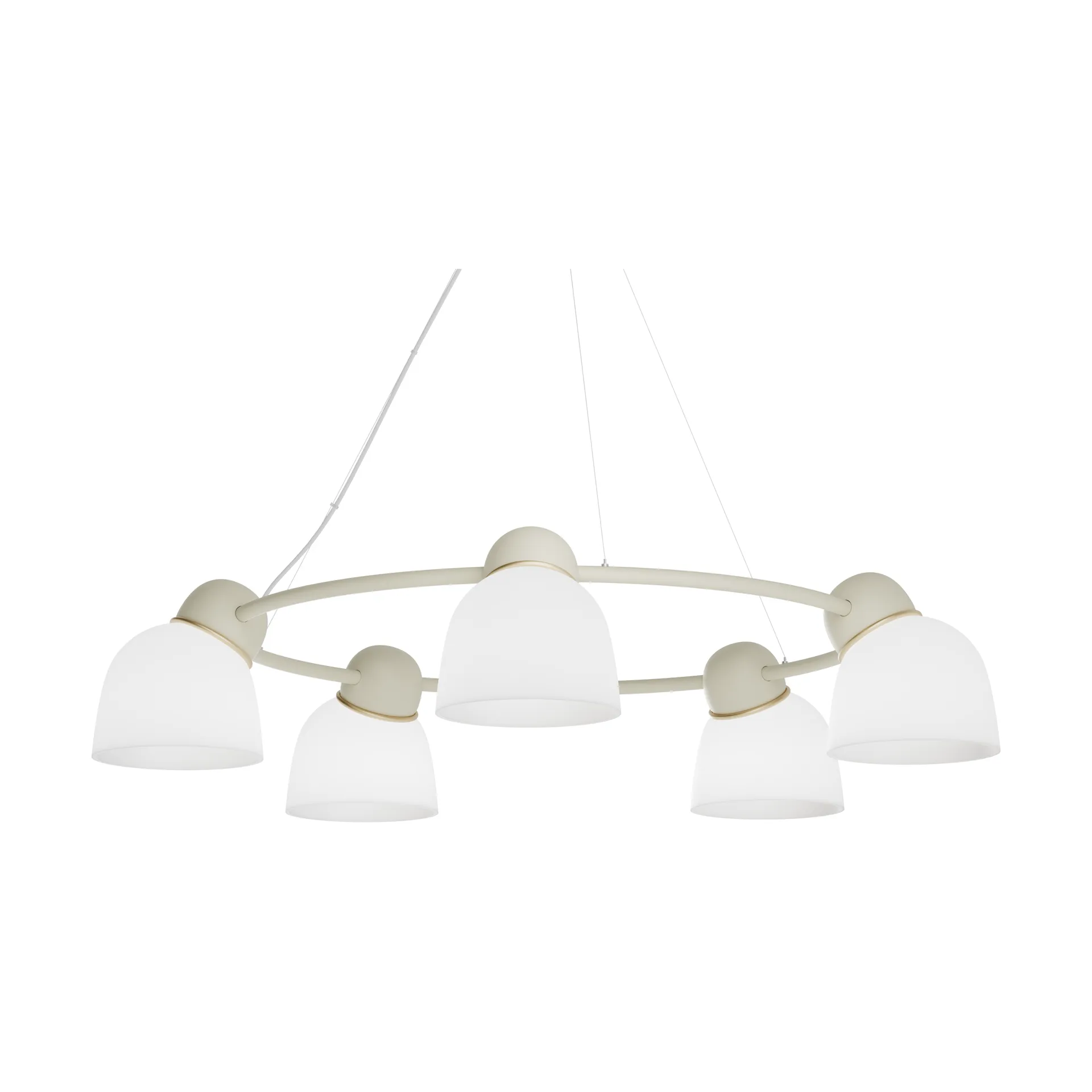 Bird żyrandol Ø95,3 cm, Piasek-mosiądz-szkło opalowe Belid