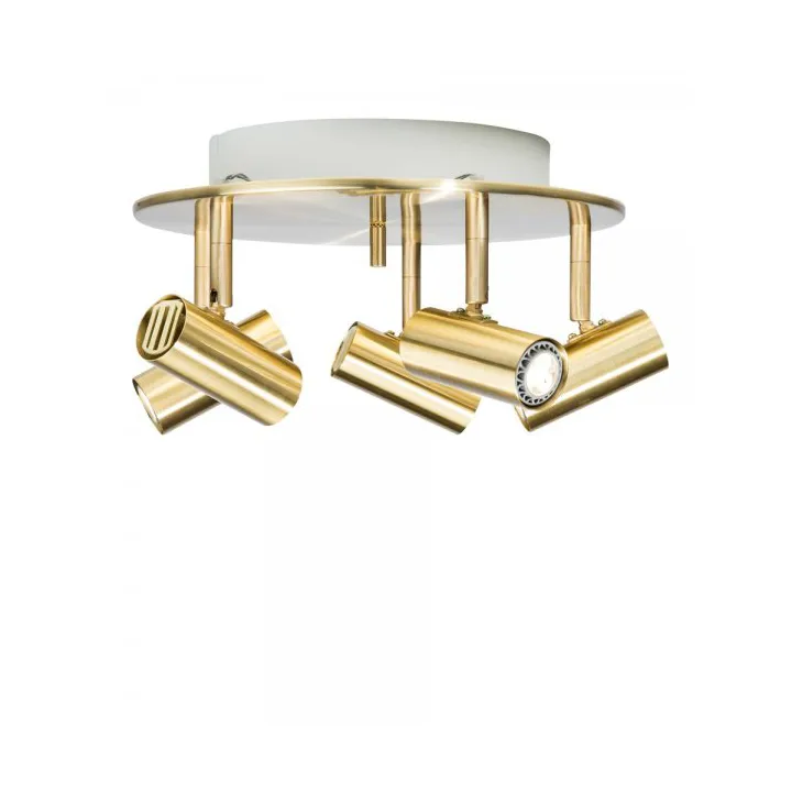 Cato 5-spotlight okrągły Ø29 cm, Mosiądz Belid