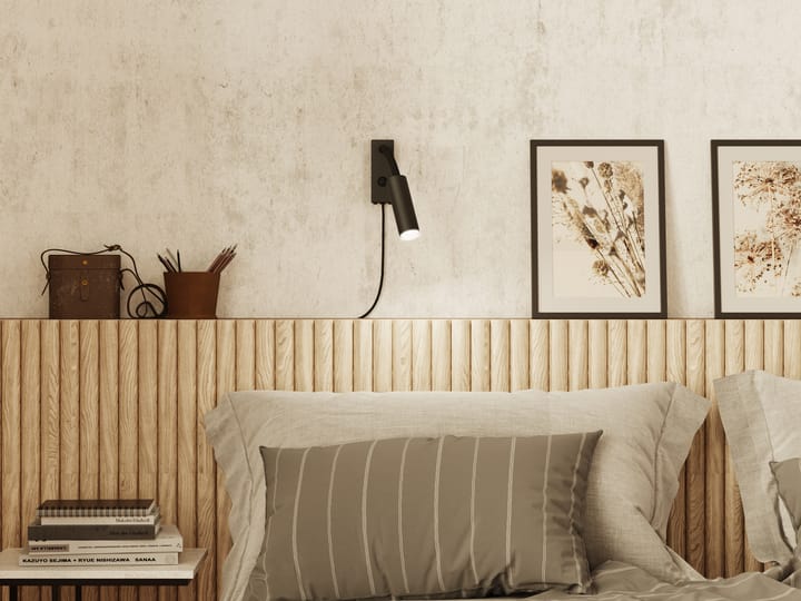 Cato Slim lampa ścienna flexarm, Matowa czerń Belid