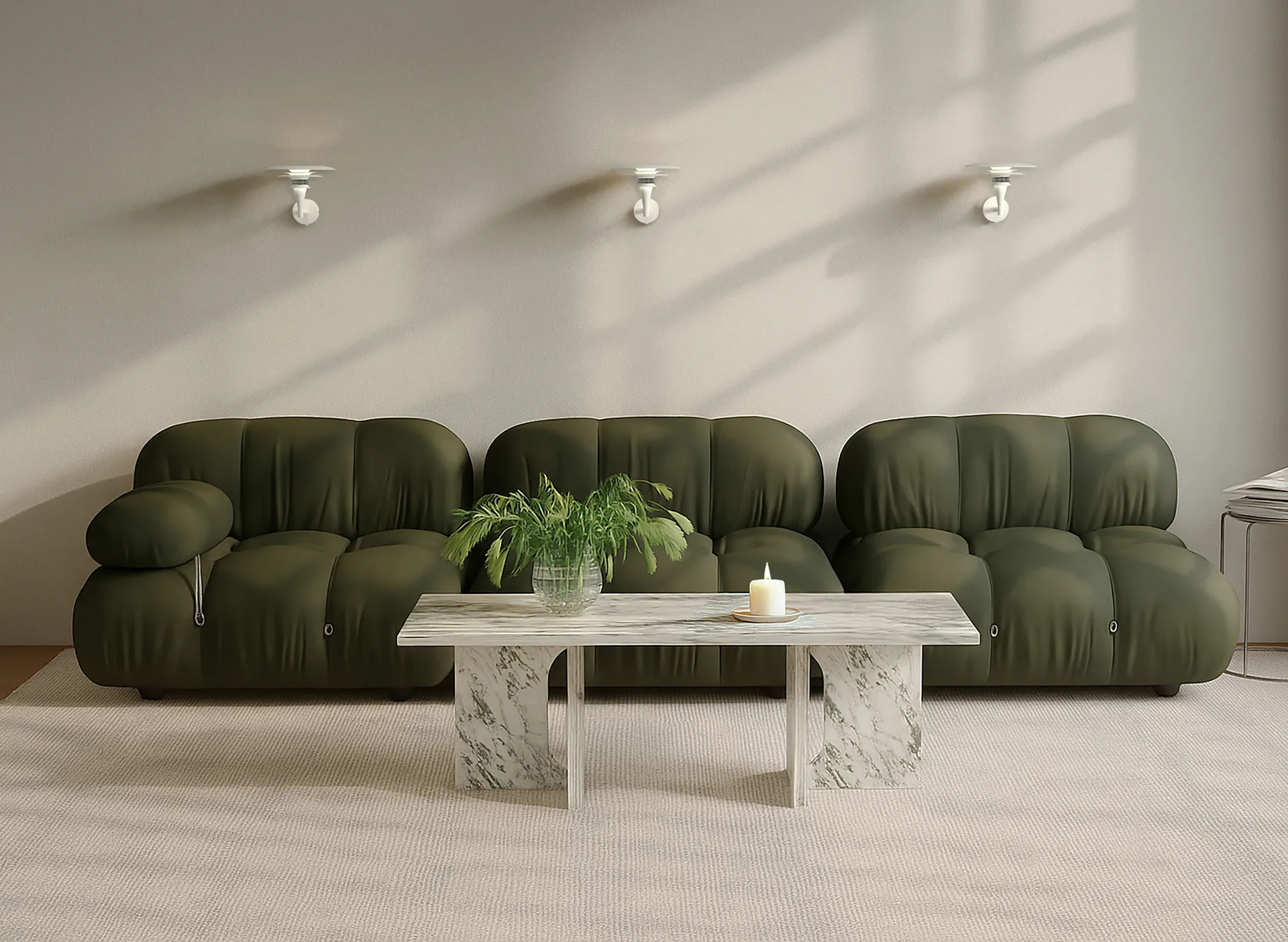 Kinkiet Diablo Ø20 cm, Matowa biel–chrom Belid