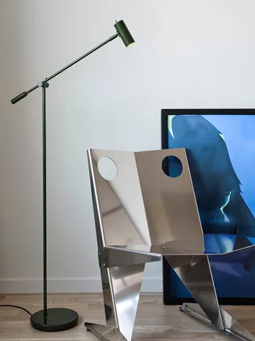 Lampa podłogowa Cato 134 cm - Blank leśno-zielony-matowa czerń - Belid