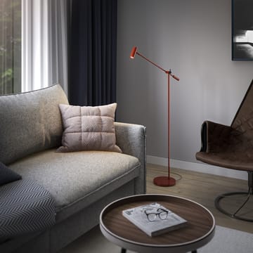 Lampa podłogowa Cato 134 cm - Błyszcząca rubinowa czerwień-matowa czerń - Belid