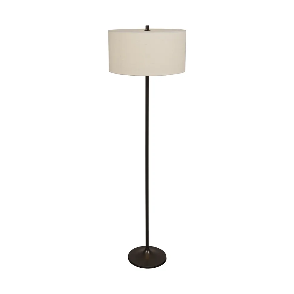 Lampa podłogowa Soft, Lniany biały-metaliczny brąz, Ø44x149,5 cm Belid