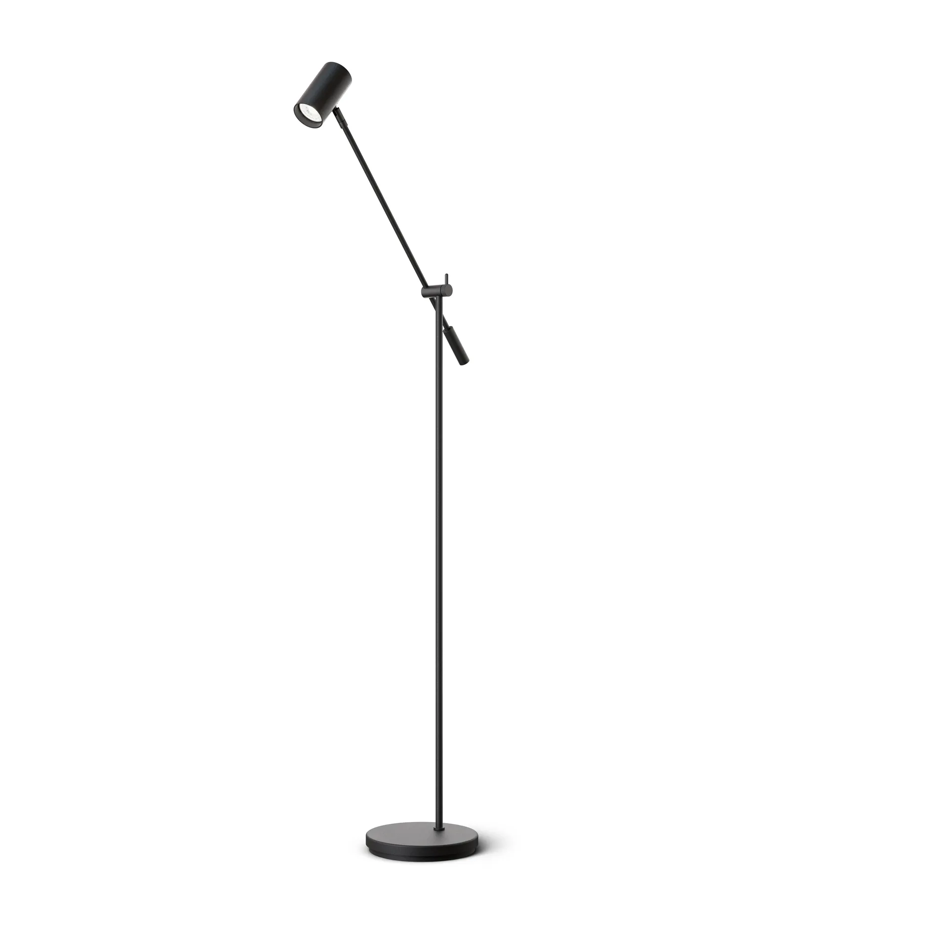 Lampa podłogowa Tyson regulowane ramię Ø19,8 cm, Czarna tekstura Belid