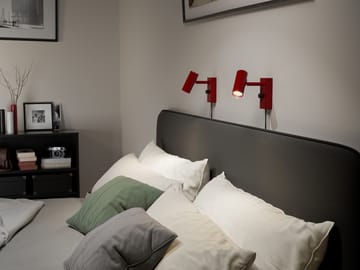 Lampa ścienna Cato - Błyszcząca rubinowa czerwień-matowa czerń - Belid