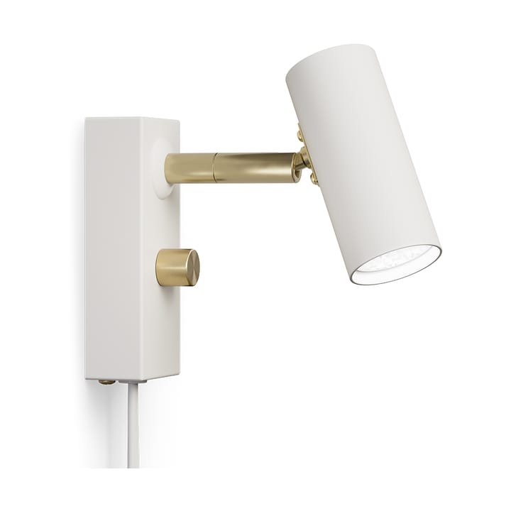 Lampa ścienna Cato - Matowa biel-Gładki mosiądz - Belid
