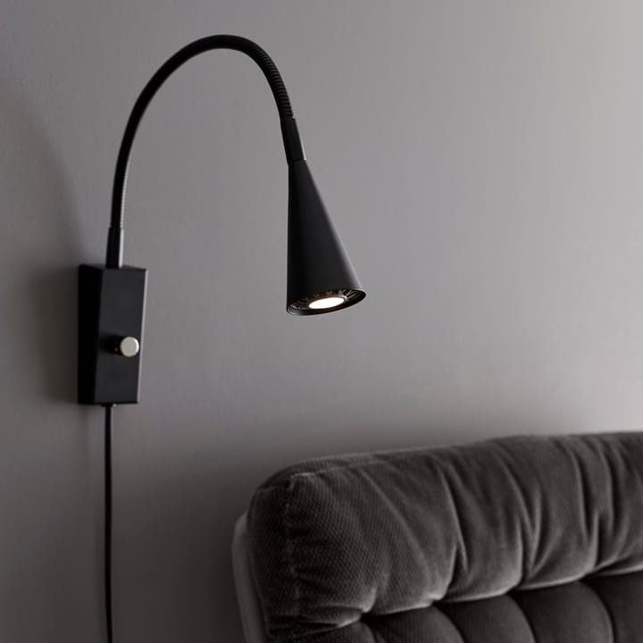 Lampa ścienna Ledro, Matowa czerń Belid