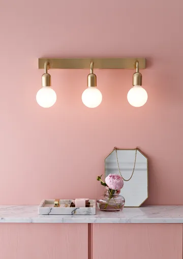 Lampa ścienna Regal 3 13,5 cm - Mosiądz szczotkowany - Belid