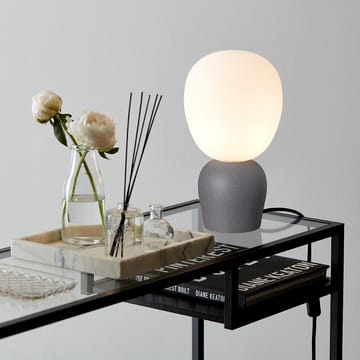 Lampa stołowa Buddy szkło opalowe - Beton (szary) - Belid