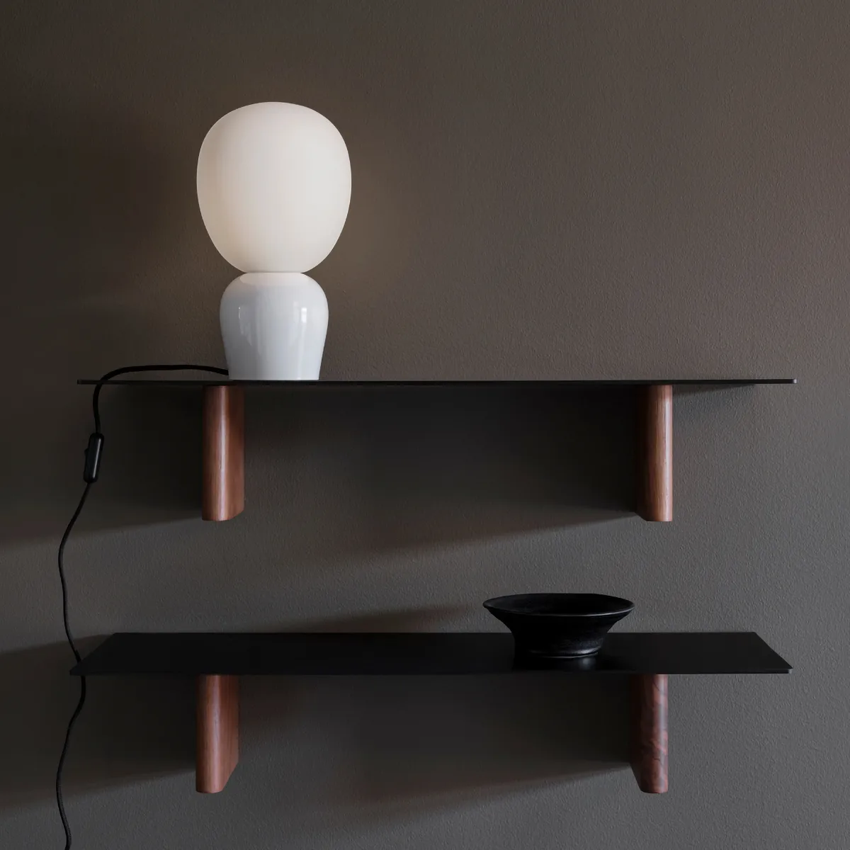 Lampa stołowa Buddy szkło opalowe, Błyszcząca biel Belid