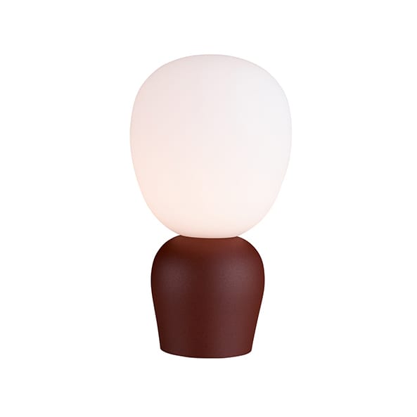 Lampa stołowa Buddy szkło opalowe - Ciemna rdza (czerwonobrązowa) - Belid