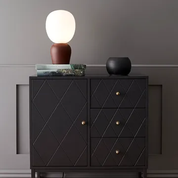 Lampa stołowa Buddy szkło opalowe - Ciemna rdza (czerwonobrązowa) - Belid