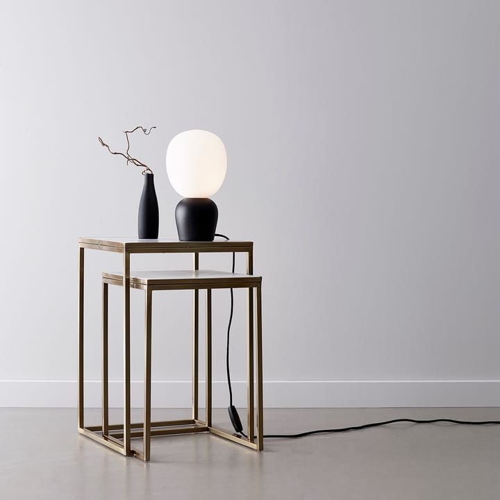 Lampa stołowa Buddy szkło opalowe, Czarny Belid