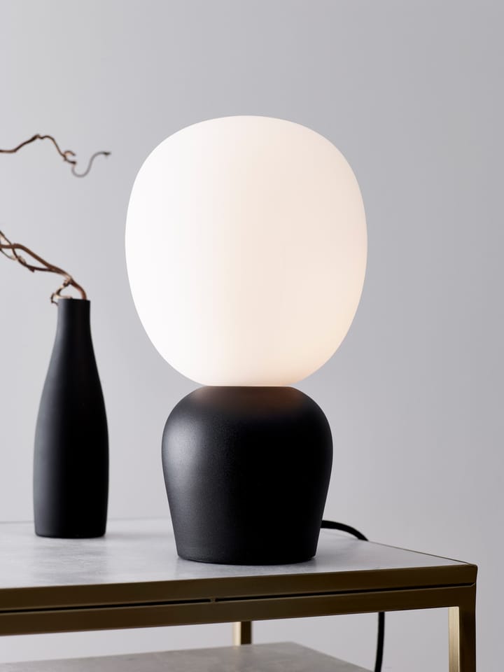 Lampa stołowa Buddy szkło opalowe, Czarny Belid