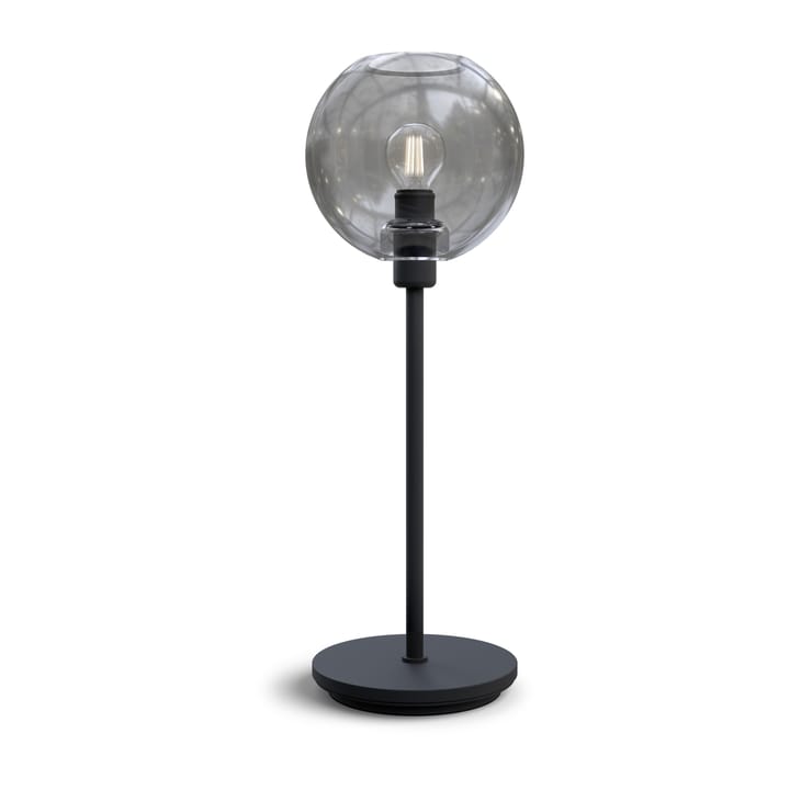 Lampa stołowa Gloria 46 cm - Czarne, teksturowane, przydymione szkło - Belid