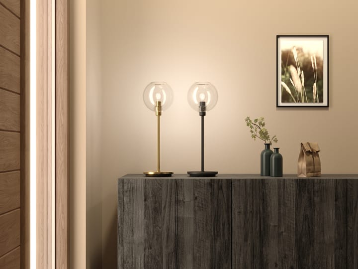 Lampa stołowa Gloria 46 cm, Mosiądz-przezroczysty Belid