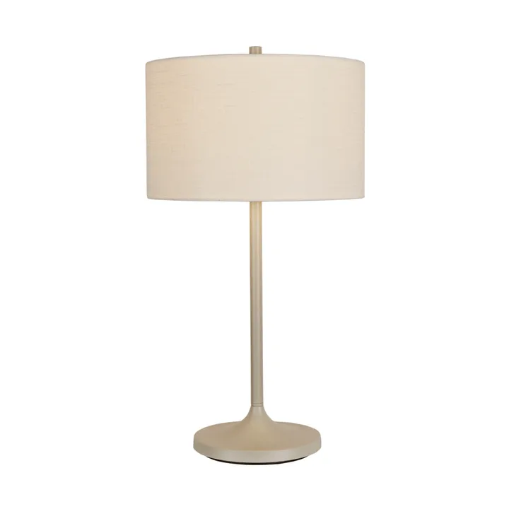 Lampa stołowa Soft - Lniany biały-sand, Ø34x64 cm - Belid