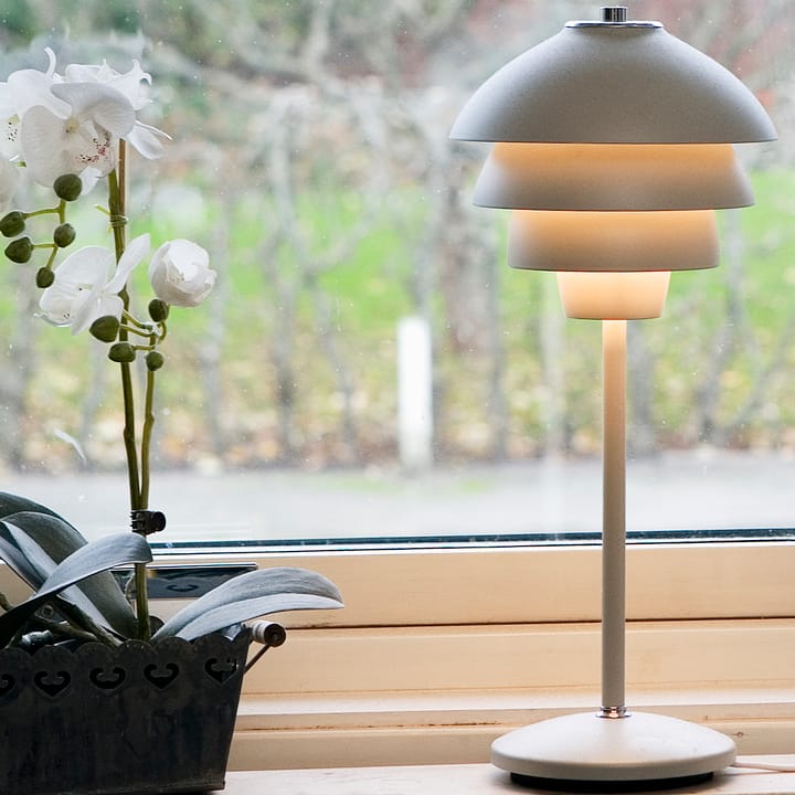 Lampa stołowa Valencia Ø18 cm, Matowa biel Belid