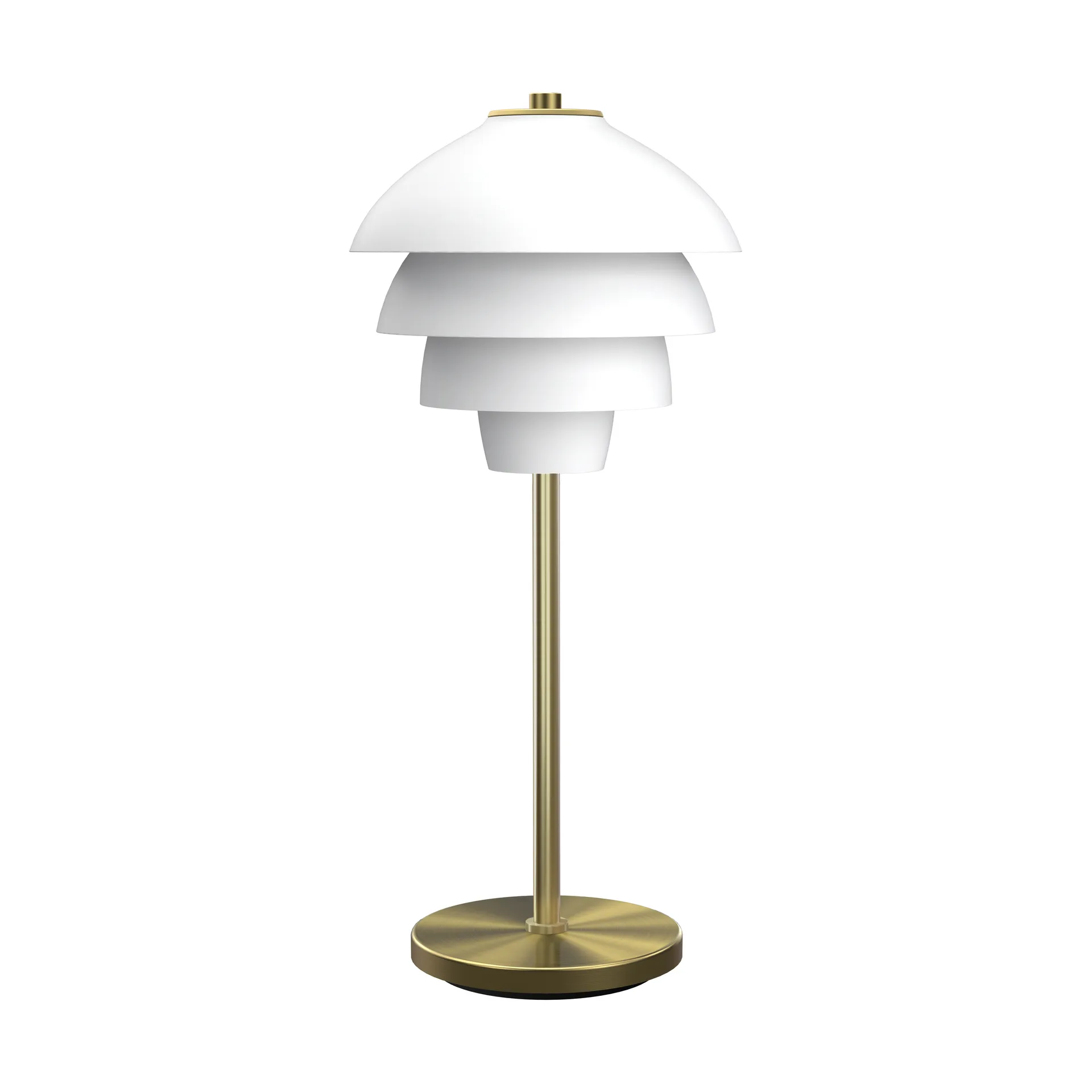 Lampa stołowa Valencia 41 cm, Matowy-biały-mosiądz Belid