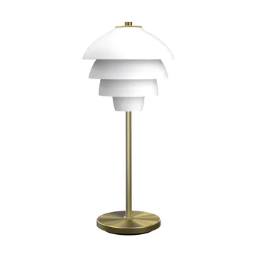 Lampa stołowa Valencia 41 cm - Matowy-biały-mosiądz - Belid