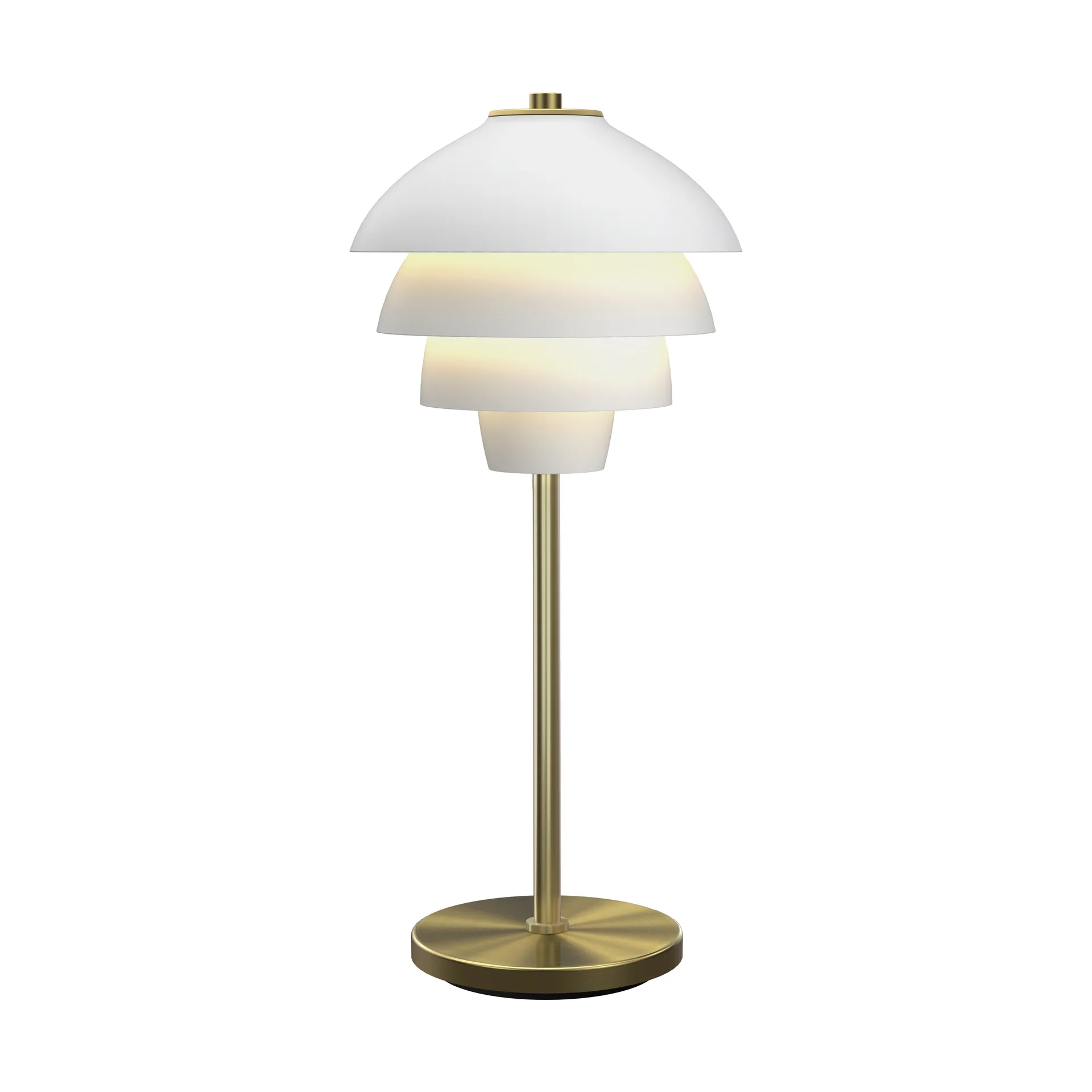 Lampa stołowa Valencia 41 cm, Matowy-biały-mosiądz Belid