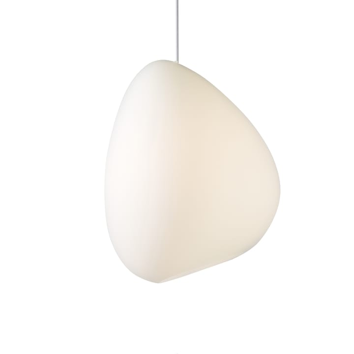 Lampa sufitowa Ocean szkło opalowe, biały sznurek z tkaniny Belid
