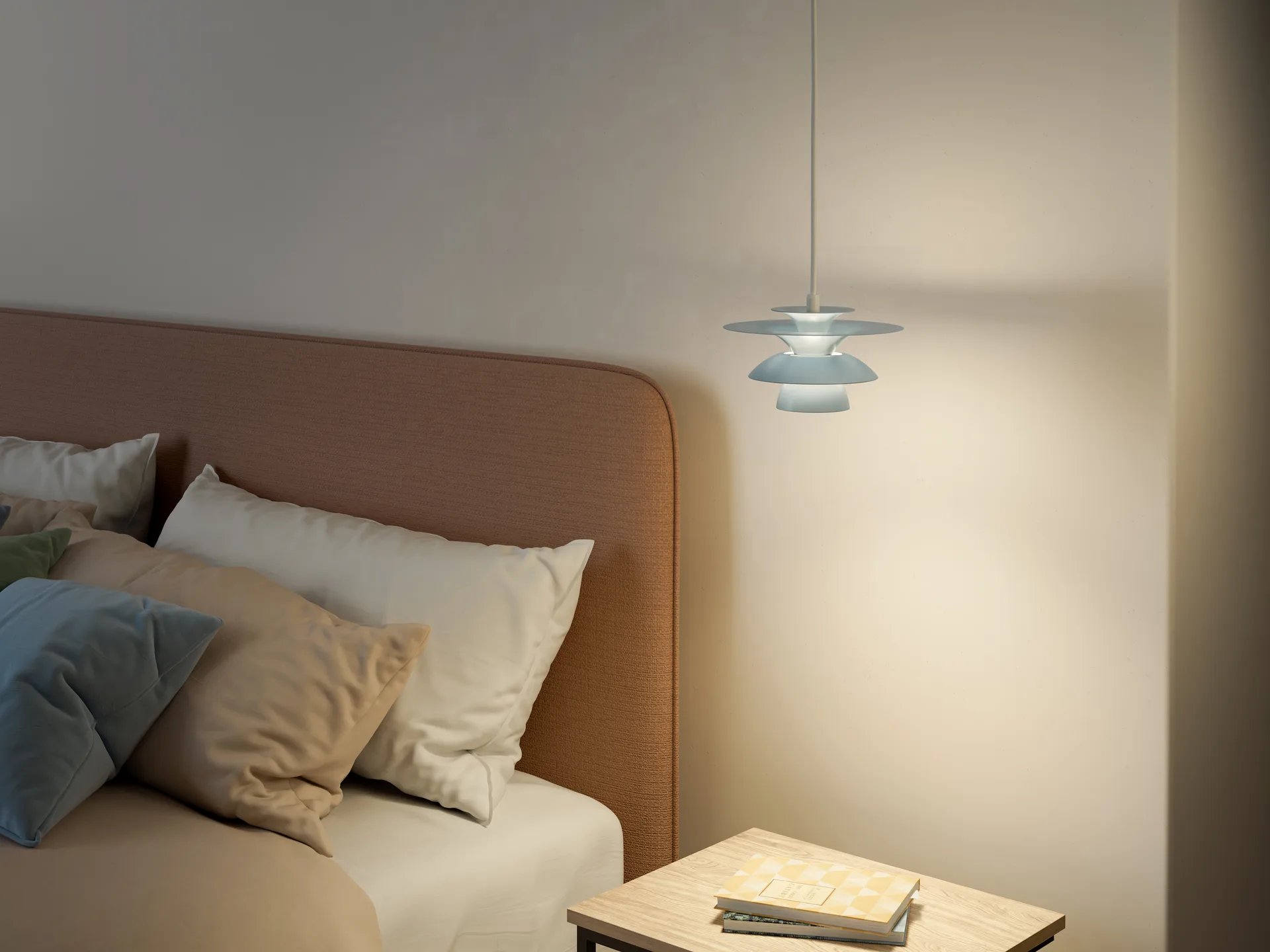 Lampa sufitowa Picasso Ø18 cm, Lodowy niebieski Belid