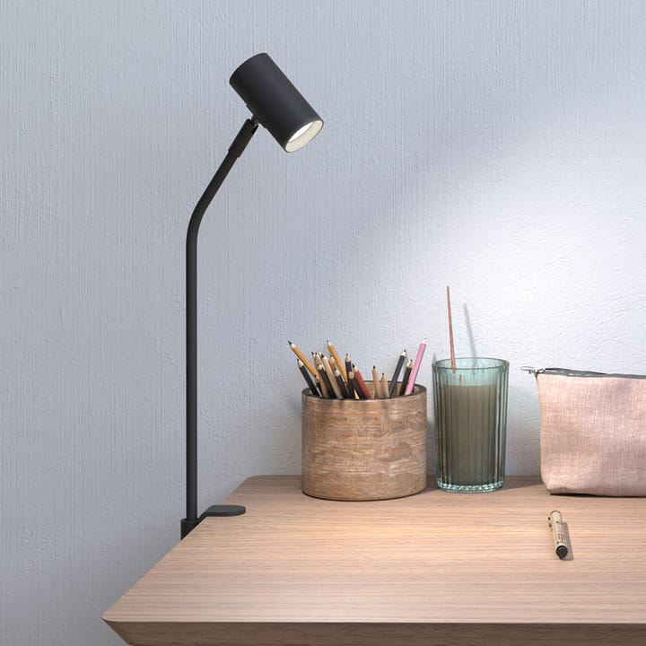 Lampa Tyson na blat stołowy Ø15,5 cm - Czarna tekstura - Belid