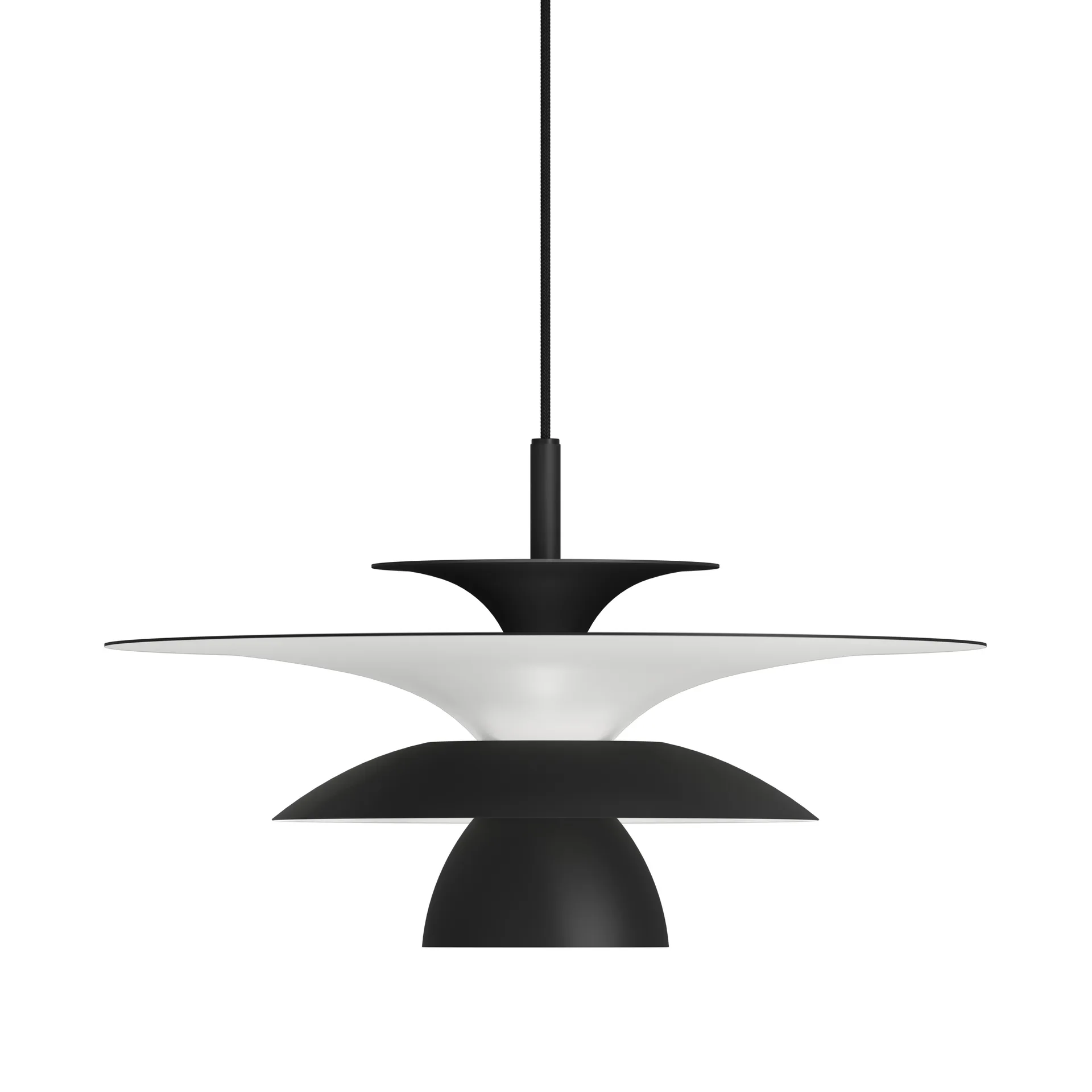 Lampa wisząca Picasso Ø38 cm, Matowa czerń Belid