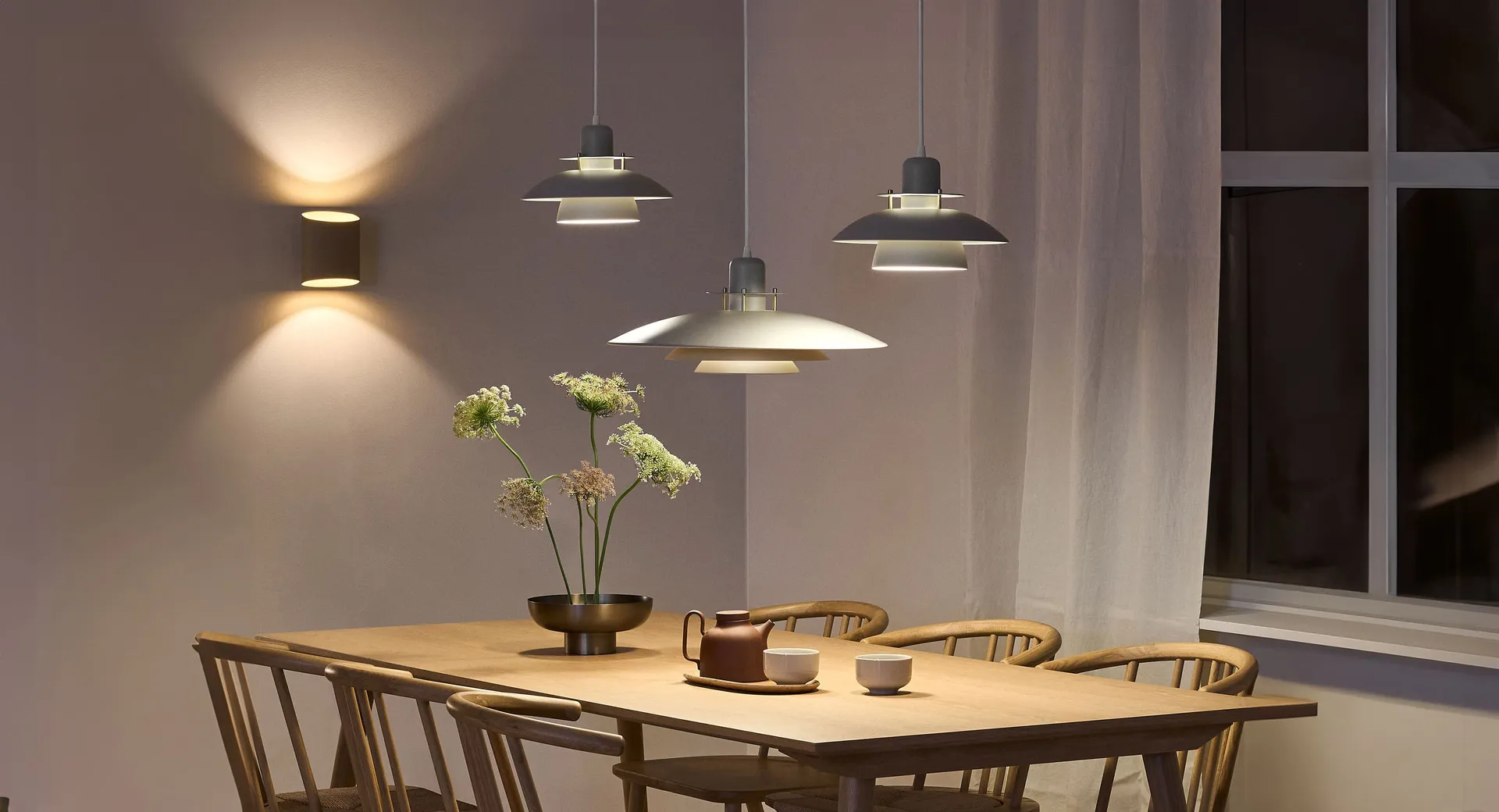 Lampa wisząca Primus Ø43 cm, Biel-Chrom Belid