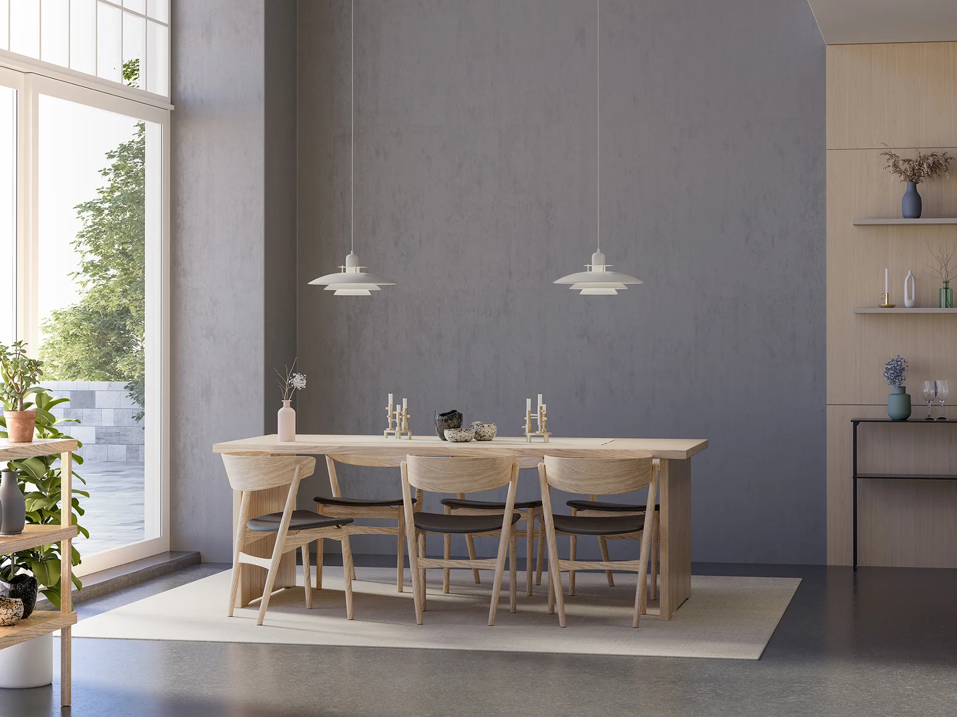 Lampa wisząca Primus Ø43 cm, Matowa biel-mosiądz Belid