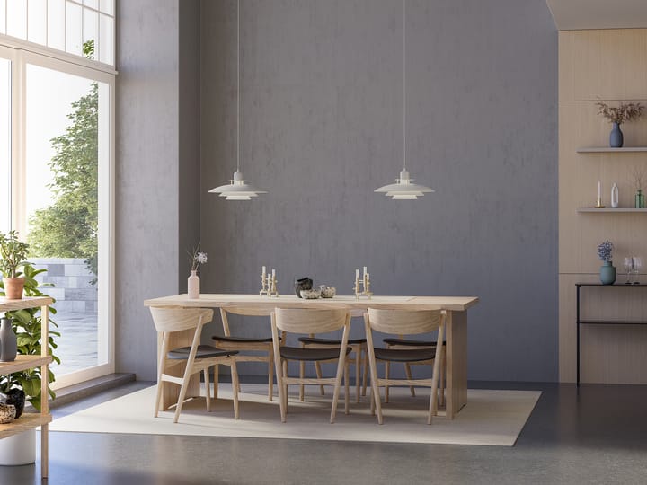 Lampa wisząca Primus Ø43 cm, Matowa biel-mosiądz Belid